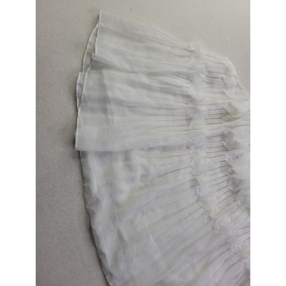 Ramy Brook Women's S White Lined Pleated Ruffle Tank Top Cropped READ - Picture 2 of 11